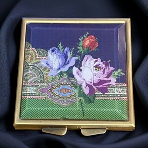 Fringe Studio square floral compact mirror